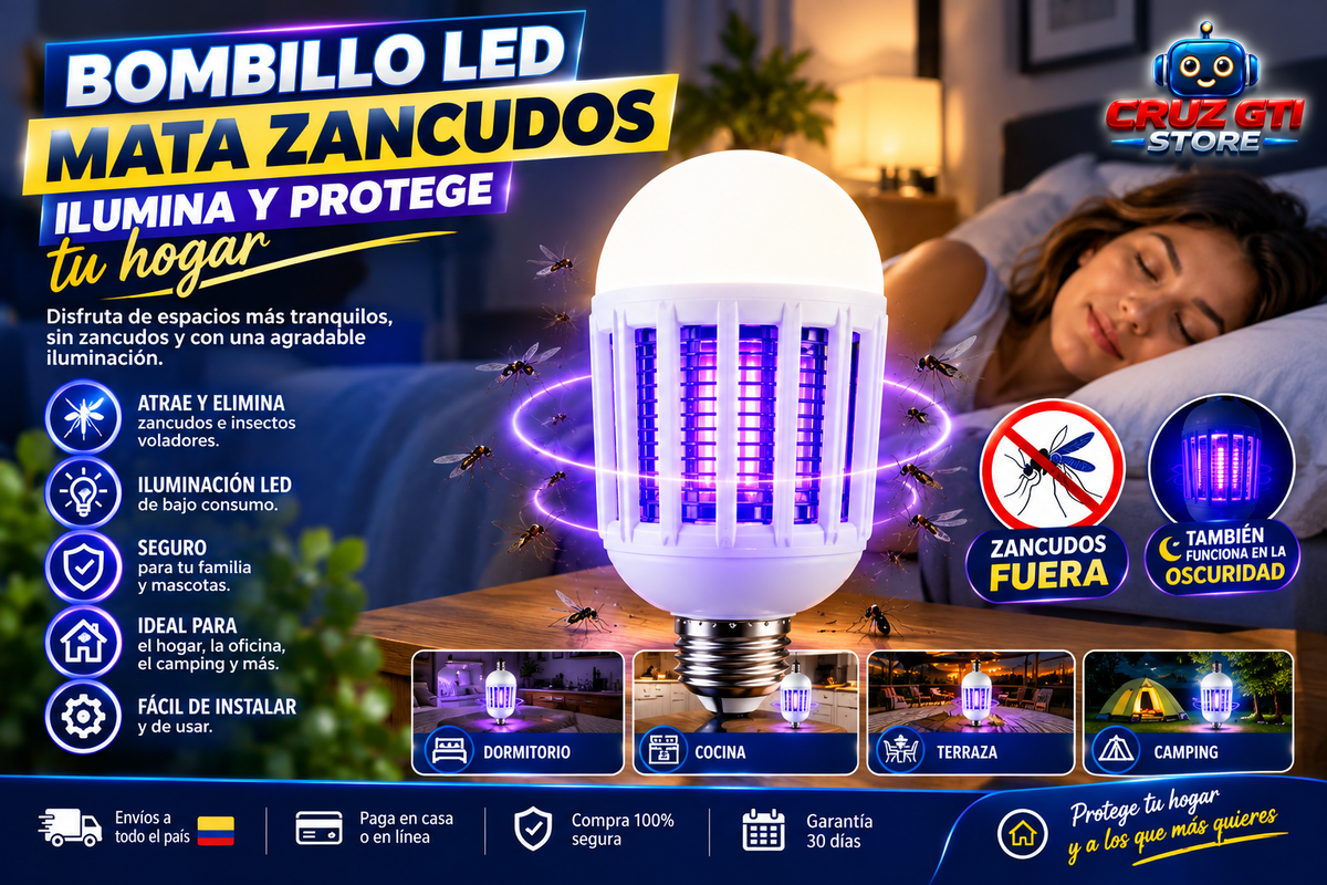 Bombillo LED ® ❌ ANTI-SANCUDOS Y MOSQUITOS❌